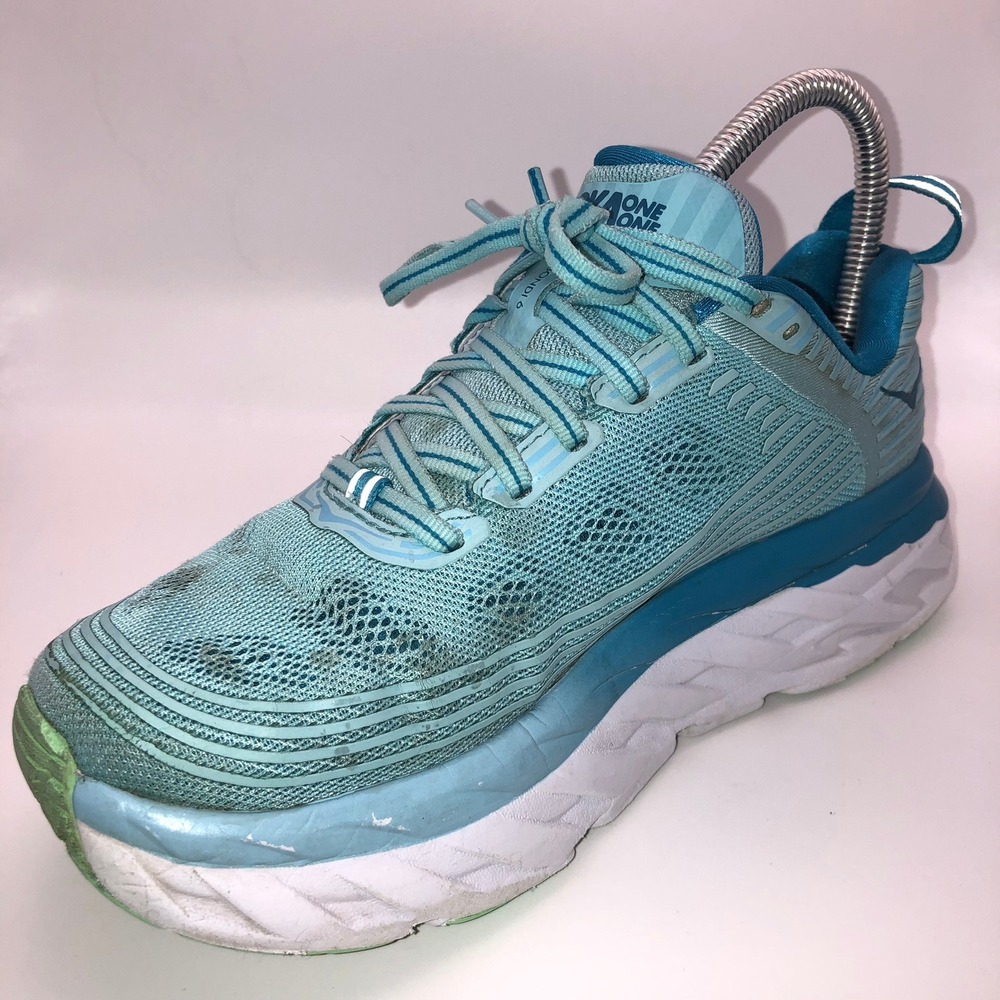 Hoka One One Bondi 7 Women's Running Shoes Teal Blue Comfort Max Cushion Size 8 - Picture 8 of 12